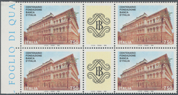 Italien: 1993, 750 L Multicolored With 4x Gutter Pairs Without The Black Color At The Building, Mint - Marcophilia