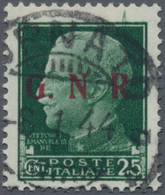 Italien - Militärpostmarken: Nationalgarde: 1944. 25 C Green, Overprinted "G.N.R.", Type III, Cancel - Otros & Sin Clasificación