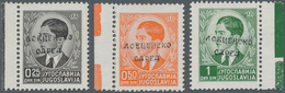 Italienische Besetzung 1941/43 - Montenegro: 1941, Yugoslavia No. 393/95 With Hand Stamp Overprint F - Montenegro