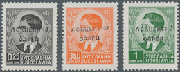 Italienische Besetzung 1941/43 - Montenegro: 1941, Yugoslavia No. 393/95 With Hand Stamp Overprint F - Montenegro