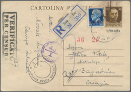 Italienische Besetzung 1941/43 - Montenegro: 1943, Antivari Concentration Camp, Stationery Card 30c. - Montenegro