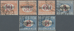 Italienische Post In Der Levante - Portomarken: 1922 Complete Set Of The Postage Due Stamps For The - Amtliche Ausgaben