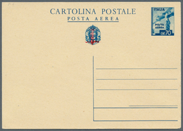 Italien - Ganzsachen: 1943-1945, Air Mail Postal Stationery Cards, Unused, Complete Set Of 6 Cards ( - Interi Postali