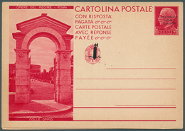 Italien - Ganzsachen: 1944, Repubblica Sociale, Not Issued 75c.+75c. Double Card "Opere Del Regime - - Postwaardestukken