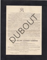Delcampe - Doodsbrief Amaury De GHELLINCK D'ELSEGHEM VAERNEWYCK °1851 Gent †1919 Bxl, Senator - Burgemeester Elsegem (H200) - Todesanzeige