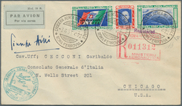 Italien - Besonderheiten: 1933, Mass Flight Triptych 5.25 + 44.75 L. "I-ROVI" On Well Preserved Regi - Non Classés