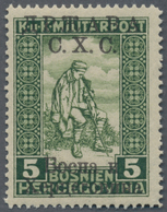 Jugoslawien: 1918, Overprints On Invalids Reflief, 5+2h. Green With Cyrillic Overprint, Mint Never H - Ungebraucht