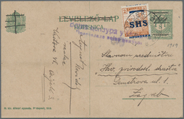 Jugoslawien: 1919, Hungary, 8 F Green, Bilingual (hungarian-croatian) Postal Stationery Card, Hungar - Nuovi