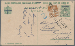 Jugoslawien: 1918, Hungary, 8 F Green, Bilingual (hungarian-croatian) 'war Bonds' Postal Stationery - Neufs