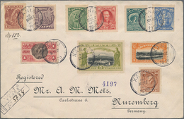 Kreta: 1905, Cpl. Set Up To 5 Dr. Plus #1 Tied KANIA 18 MAIOS 1905" To Registered Cover To Nuremberg - Creta