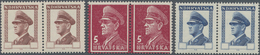 Kroatien: 1943, Defintives "Dr. Ante Pavelić", Preliminary Designs, Three Perforated Proof Pairs On - Kroatien