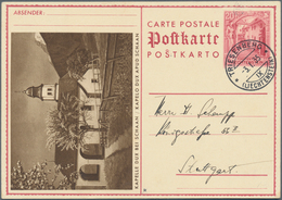 Liechtenstein - Ganzsachen: 1935, 20 Rp. Schloßhof, Bild Kapelle Dux, Saubere Karte Von Triesenberg - Enteros Postales