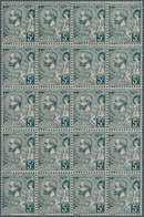 Monaco: 1921, Prince Albert I. 5fr. Dark-green Block Of Twenty, Mint Never Hinged, Mi. € 700,-- + (Y - Ungebraucht