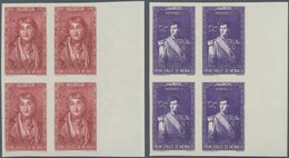 Monaco: 1942, Princes And Princesses Of Monaco Complete Set Of 15 In IMPERFORATE Blocks Of Four From - Ongebruikt