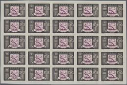 Monaco: 1949, Airmail Definitives (airplane) Complete Set Of Three With 300fr. Blue, 500fr. Greenish - Ongebruikt