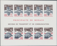 Monaco: 1988, Europa-CEPT 'Transportation (train TGV And Satellite)' IMPERFORATE Miniature Sheet, Mi - Ungebraucht