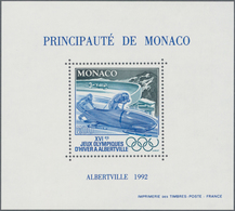 Monaco: 1992, Summer And Winter Olympics Barcelona And Albertville Perforated And IMPERFORATE Specia - Nuovi