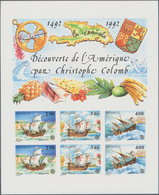 Monaco: 1992, Europa-CEPT '500 Years Discovery Of America' IMPERFORATE Miniature Sheet, Mint Never H - Unused Stamps