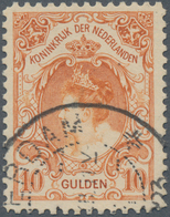 Niederlande: 1905, Definitives Wilhelmina, 10gld. Orange, Fresh Colour And Well Perforated, Neatly C - Cartas & Documentos