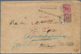 Niederlande - Stempel: 1897, "SPW POSTKANTOOR No. 4", Single Line Handstamp On Cover From Germany, F - Poststempel