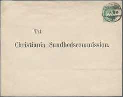 Norwegen - Ganzsachen: 1896 Commercially Used Private And Preprinted Postal Stationery Envelope, Loc - Interi Postali