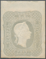Österreich: 1861, (1.05 Kr) Hellgrau Vom Oberrand Zeitungsmarke Ungebraucht Mit Falzrest, Die Marke - Used Stamps
