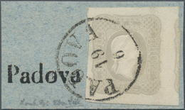 Österreich: 1861, Zeitungsmarke Franz Joseph (1.05 Kr.) Hellgrau Allseits Voll- Bis überrandig Mit T - Used Stamps