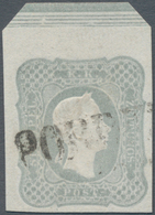 Österreich: 1861, Zeitungsmarke Franz Joseph (1.05 Kr.) Grau Vom Oberrand Mit Kompl. Randleiste Und - Used Stamps