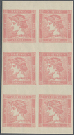 Österreich: 1870, Zeitungsmarke: Merkurkopf, Neudruck Im Senkrechten 6er-Block. - Used Stamps