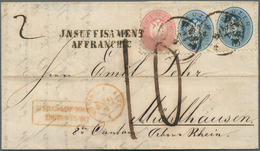 Österreich: 1866/1867, Zwei Unzureichend Frankierte Briefe Nach Frankreich: Faltbriefhülle 1866 Fran - Used Stamps