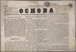 Österreich: 1867, (1 Kr) Merkurkopf Zeitungsmarke Auf Schleife Nach Prag Mit Anhängender Ukrainische - Gebraucht