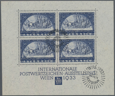 Österreich: 1933, WIPA-Block Als Ausgesucht Schöner Luxusblock Im Originalformat Mit Zwei Sonderstem - Usados