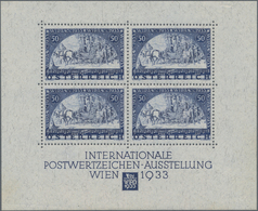 Österreich: 1933, Wipa-Block In Den Originalmaßen, Postfrisch Mit Originalgummi Und Oben Mit übliche - Used Stamps