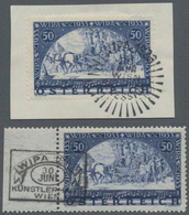 Österreich: 1933, WIPA 50+50 Gr., Beide Werte Sowohl Mit Als Auch Ohne Fasern Einwandfrei Gestempelt - Usados