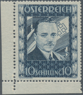 Österreich: 1936, 10 S Dollfuß, Marke Aus Der Linken Unteren Bogenecke, Ungebraucht, Sehr Sauber Ent - Usados