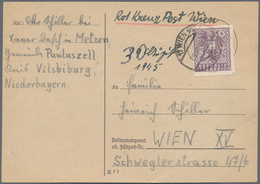 Österreich: 1945, 29. August, Karte Geschrieben In Metzen/Gemeinde Pauluszell/Post Vilsbiburg/Nieder - Used Stamps