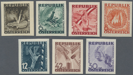 Österreich: 1946, 2 G. - 1 S. Antifaschistische Ausstellung "Niemals Vergessen", 7 Verschiedene Post - Used Stamps