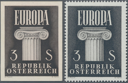 Österreich: 1960, Europa 3 S. Als Ungezähnter PROBEDRUCK In Bräunlichschwarz Auf Ungummierten Dicken - Used Stamps