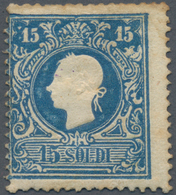 Österreich - Lombardei Und Venetien: 1859. 15 Soldi Blau, Type II, Ungebraucht Mit Originalgummi, Le - Lombardije-Venetië