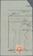 Österreich - Lombardei Und Venetien: 1862, 5 Soldi Rot, Verwendet Als STEMPELMARKE, übergehend Hands - Lombardo-Vénétie