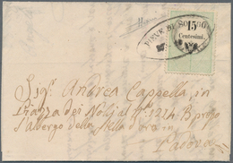 Österreich - Lombardei Und Venetien - Stempelmarken: 1854, 15 C Grün/schwarz, Kupferdruck, Entwertet - Lombardo-Venetien