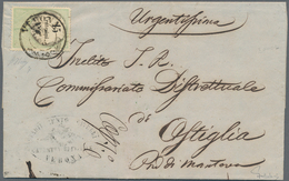 Österreich - Lombardei Und Venetien - Stempelmarken: 1854, 15 C Grün/schwarz, Kupferdruck, Entwertet - Lombardo-Venetien