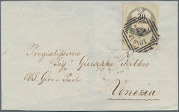 Österreich - Lombardei Und Venetien - Stempelmarken: 1854, 30 C Grün/schwarz, Buchdruck, Glasklar En - Lombardije-Venetië