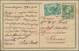 Österreich - Verwendung In Liechtenstein: 1914, Briefsammelstellen-Stempel L1 Samina Als Nebenstempe - Otros & Sin Clasificación