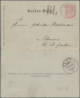 Österreich - Verwendung In Liechtenstein: 1895, Ganzsachen-Kartenbrief 5 Kr. Kaiserkopf Türbogenmust - Otros & Sin Clasificación