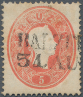 Österreich - Verwendung In Liechtenstein: 1860, 5 Kr. Kaiserkopf Nach Rechts Gez. 14 Mit L2 BALZERS, - Autres & Non Classés