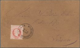 Österreich - Verwendung In Liechtenstein: 1876, 5 Kr. Rot Kaiserkopf Nach Rechts, Feiner Druck, Type - Andere & Zonder Classificatie