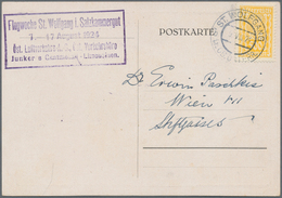 Österreich - Flugpost: 1924 (9.8.), Kornähre 500 Kr. Gelb Einzelfrankatur Auf Postkarte Von St. Wolf - Autres & Non Classés