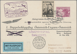 Österreich - Flugpost: 1936 (18.5.), Autogramm-Karte Mit Wertstempel 15 Gr. Pilotenkopf Sowie 60 Gr. - Altri & Non Classificati