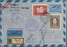 Österreich - Flugpost: 1949 (6.1.), Eingeschriebener Luftpost-Umschlag 1 S. Flugzeug Mit Rotem Zudru - Other & Unclassified